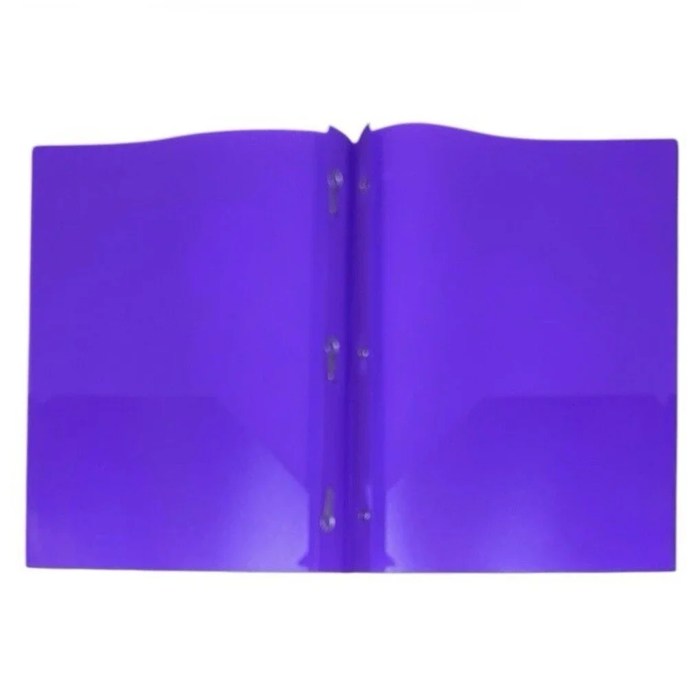4x Wexford Plastic Folder w/ Prongs 2 Pocket 9.1x11.61